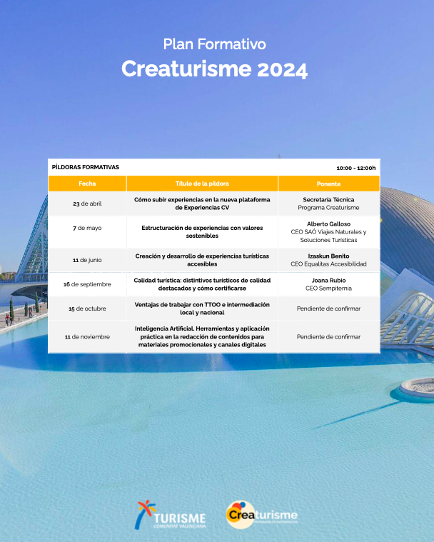 Programa de Formació Empresarial Creaturisme 2024: Potenciant el Turisme Sostenible