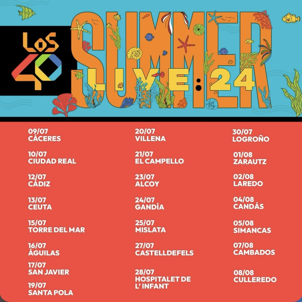 LOS40 Summer Live 2024 arriba a Gandia el 24 de juliol